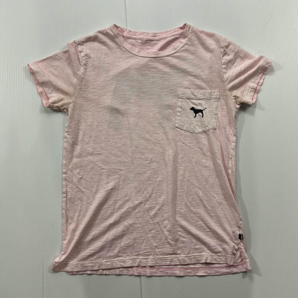 346.‎ Women’s PINK Victoria's Secret Light Pink Pocket Tee (M)